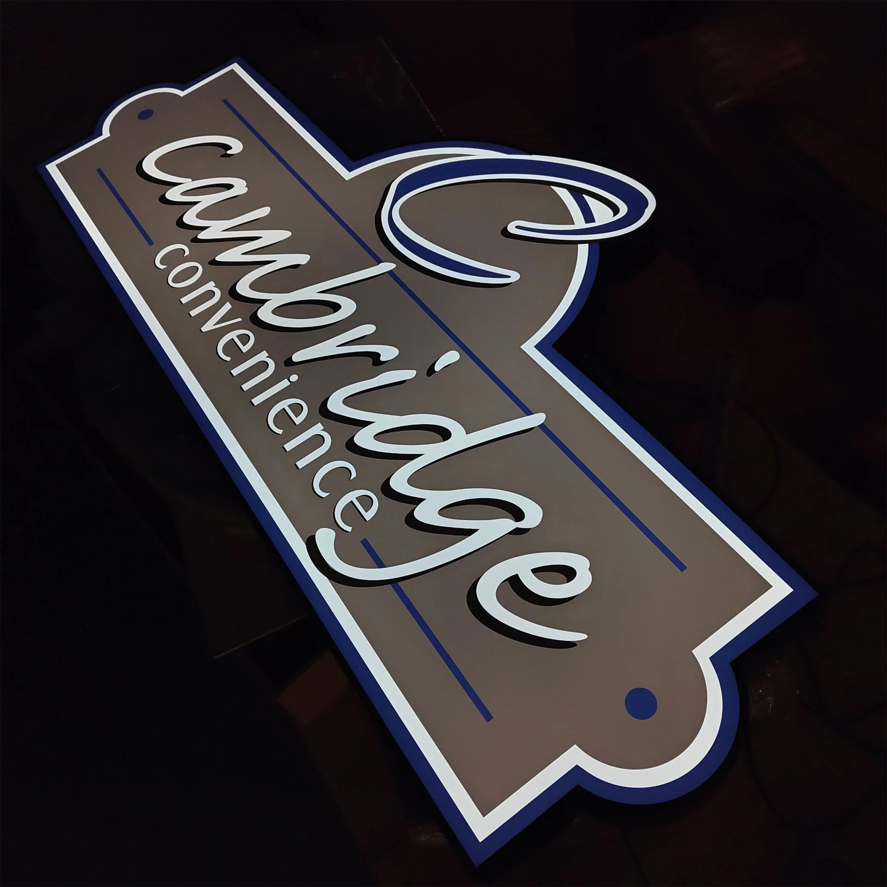 Finished custom sign